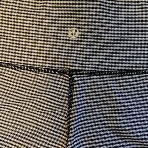 Blue Gingham Lululemon Capris